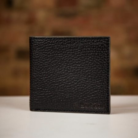 Barbour Barbour Grain Leather Billfold Wallet - Black