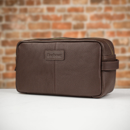 Barbour Barbour Leather Washbag